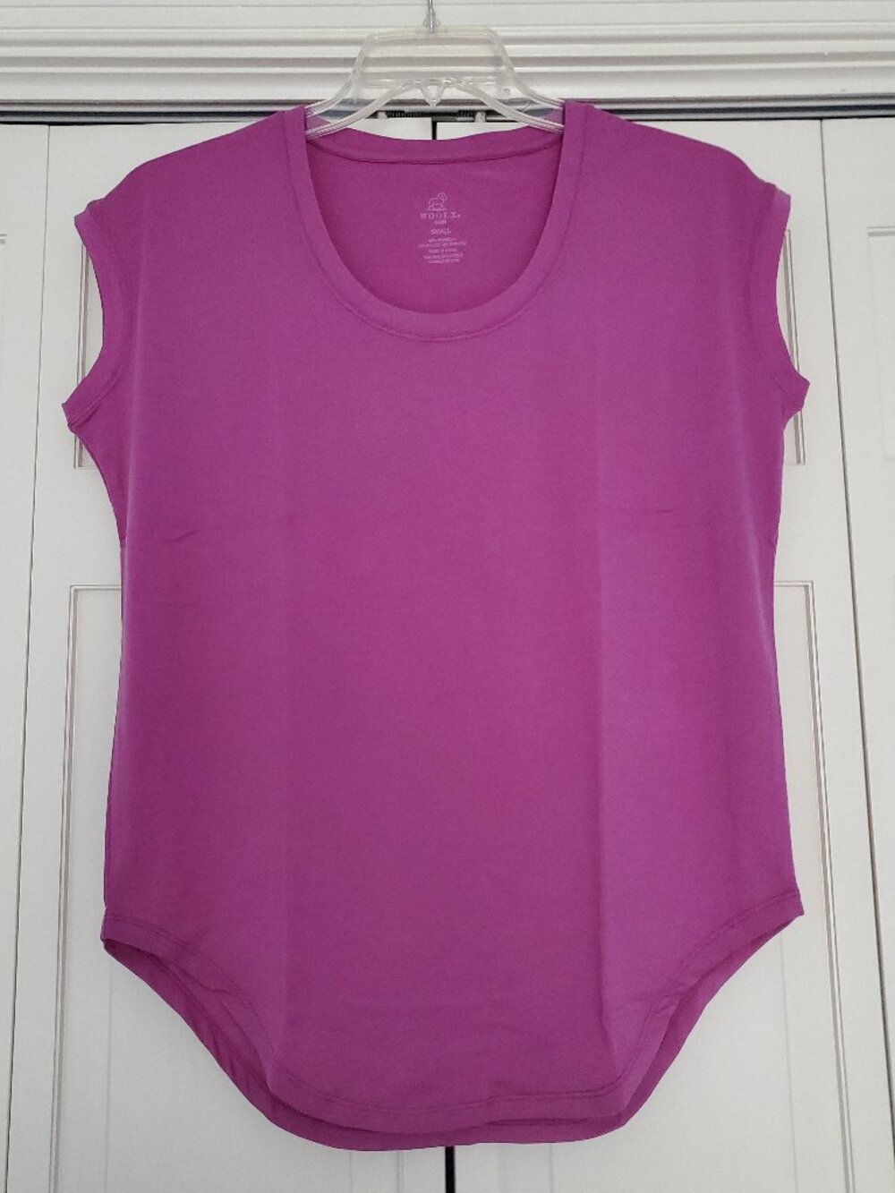 Woolx Gabi Merino Wool Blend Tunic Top Purple Wine Size Small